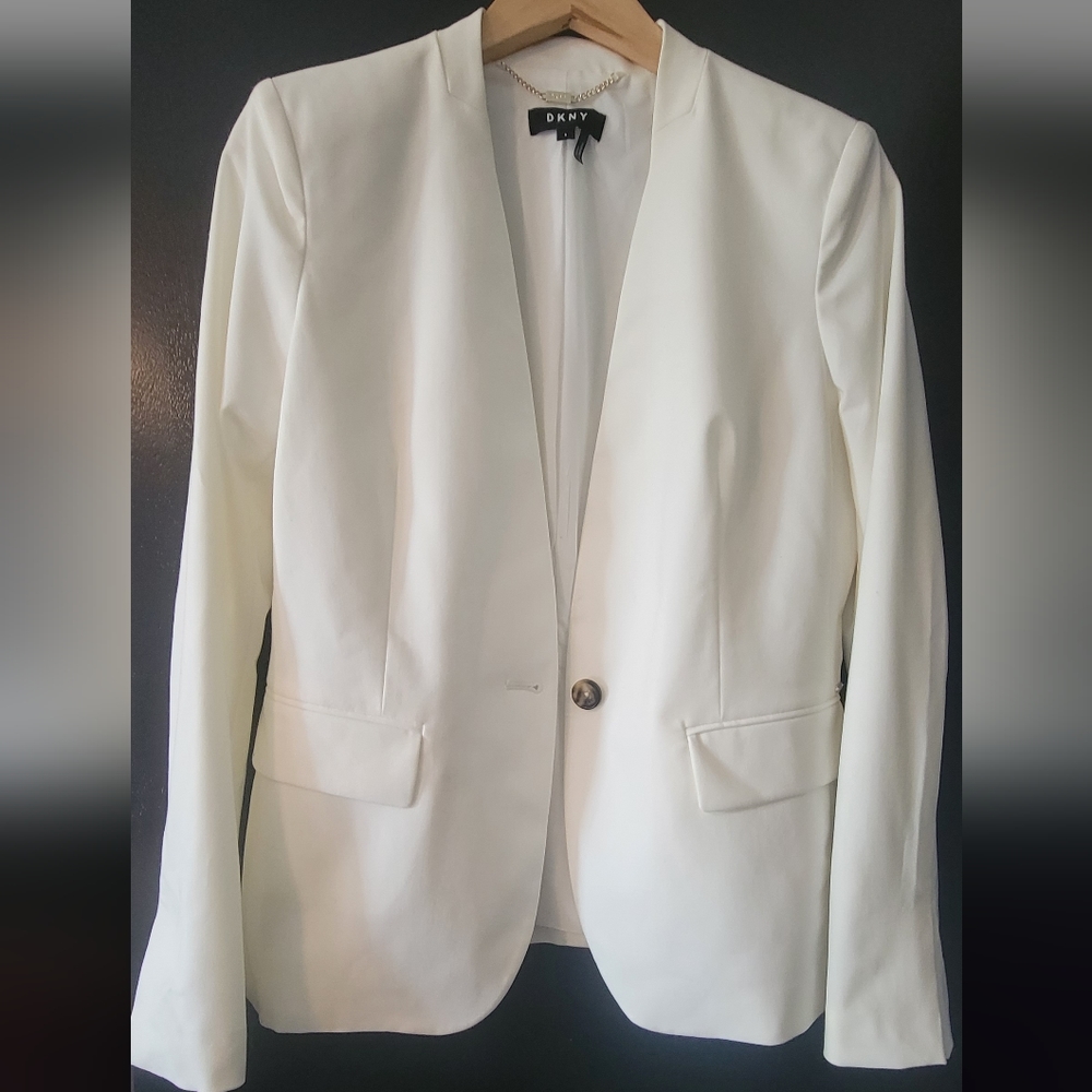 DKNY, Cream, Jacket/Blazer, Size 6